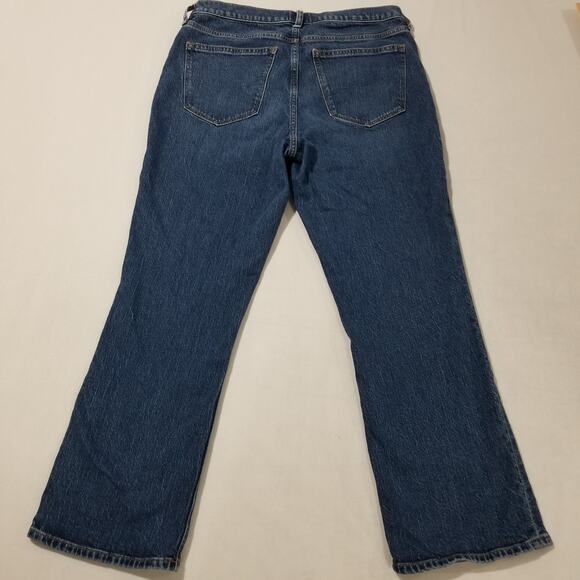 J Crew Jeans Womens 28 Bootcut Mid Rise Flare Crop Button Fly Dark Wash - Picture 2 of 11